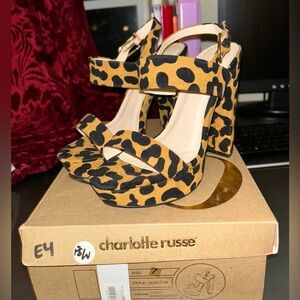 ⭐️Charlotte Russe Leopard Print Heels 🐆👠